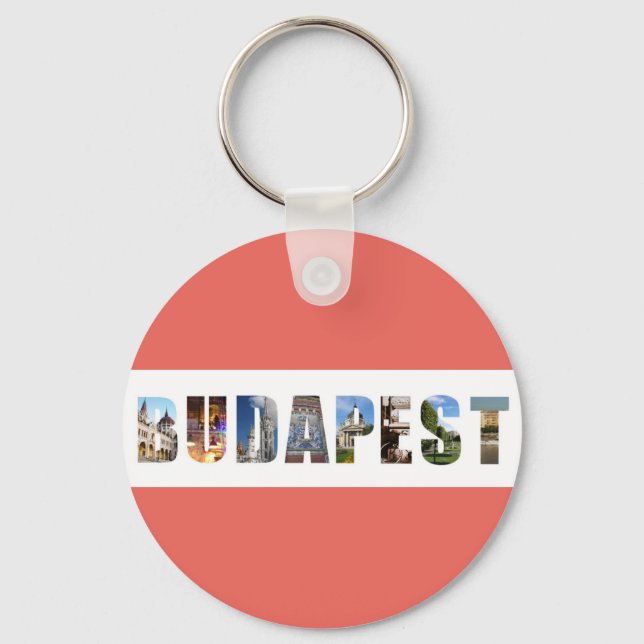 Budapest Hungary Travel Photo Key Ring (Front)