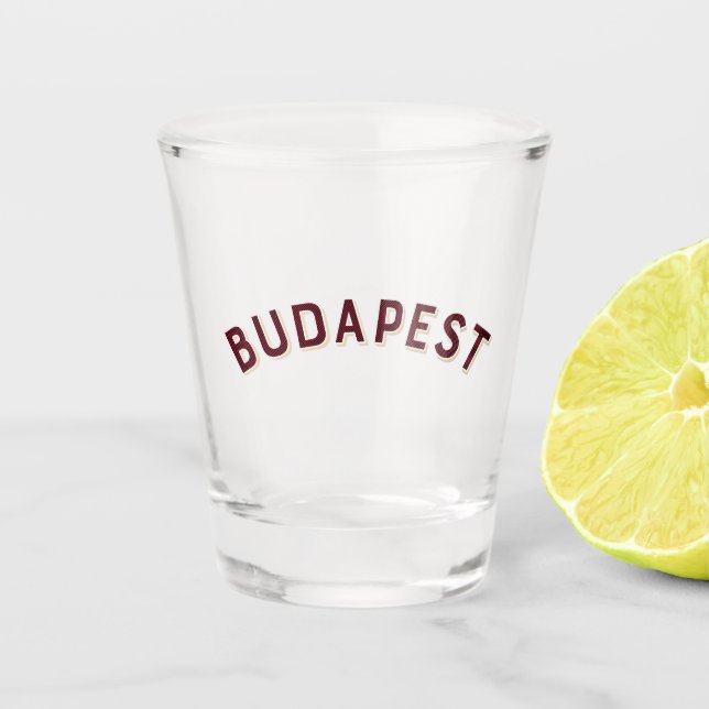 Budapest, Hungary Vintage Arch Shot Glass (Front)