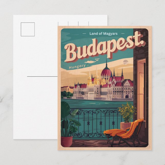 budapest hungary vintage elizabeth bridge Gifts Postcard (Front/Back)