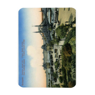 budapest hungary vintage francis joseph bridge magnet