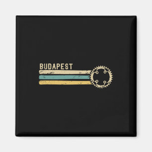 Budapest Hungary Vintage Retro 70s 80s Biking Magnet