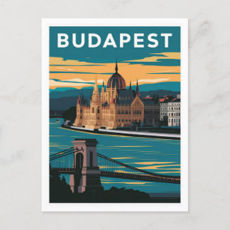 Budapest Hungary  Vintage Travel Postcard
