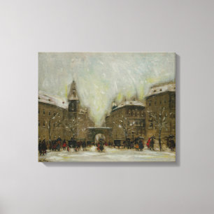 Budapest in the Snow Canvas Print