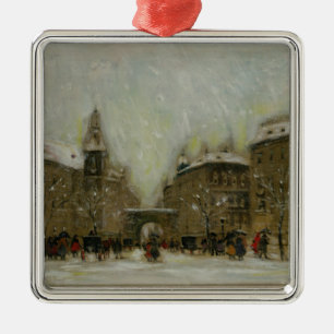 Budapest in the Snow Metal Tree Decoration