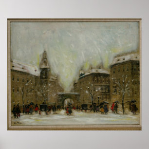 Budapest in the Snow Poster