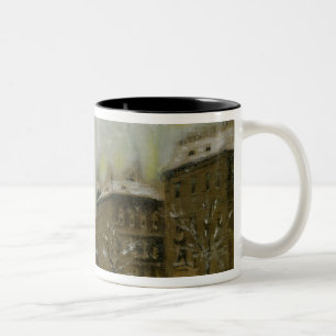 Budapest in the Snow Two-Tone Coffee Mug