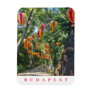 Budapest Margaret Island path fridge magnet