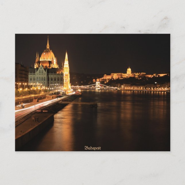 Budapest night in april 2012 postcard (Front)