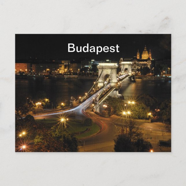 Budapest nightscape postcard (Front)