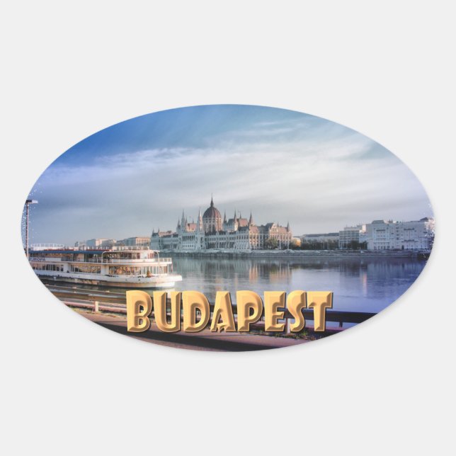 Budapest Oval Sticker (Front)