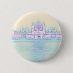 Budapest Parliament Building Hungary 6 Cm Round Badge