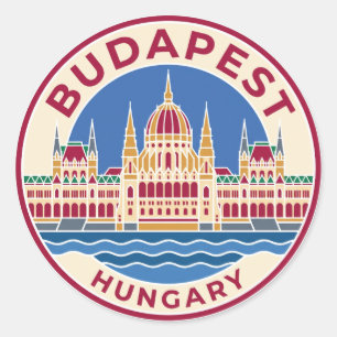 Budapest Parliament Building Hungary Classic Round Sticker