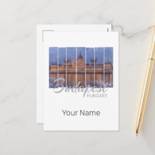 Budapest Parliament Hungary Vintage Panorama Holiday Postcard
