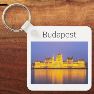 Budapest Parliament Panorama Hungary Holiday Key Ring