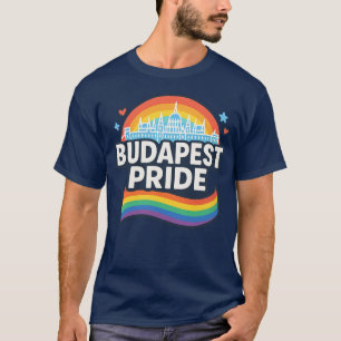 Budapest Pride LGBTQ+ Rainbow Skyline T-Shirt