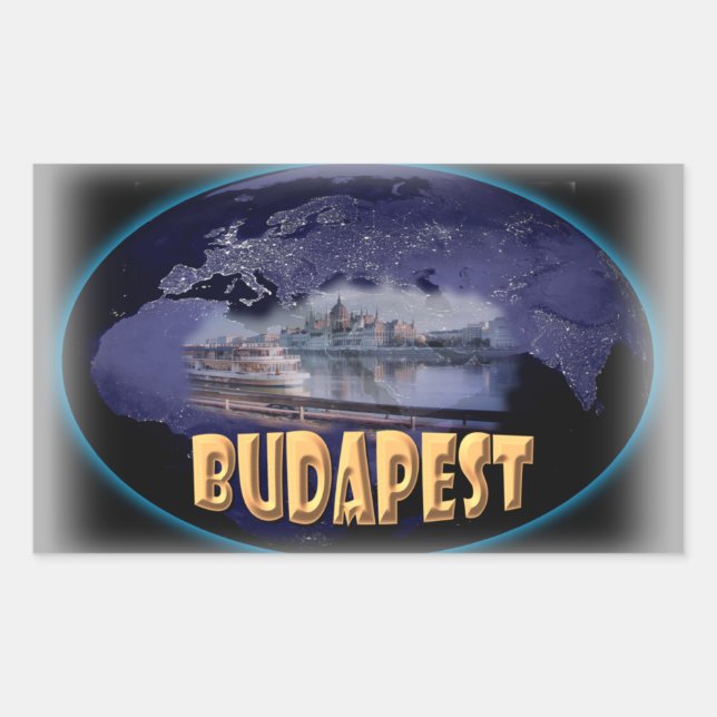 Budapest Rectangular Sticker (Front)