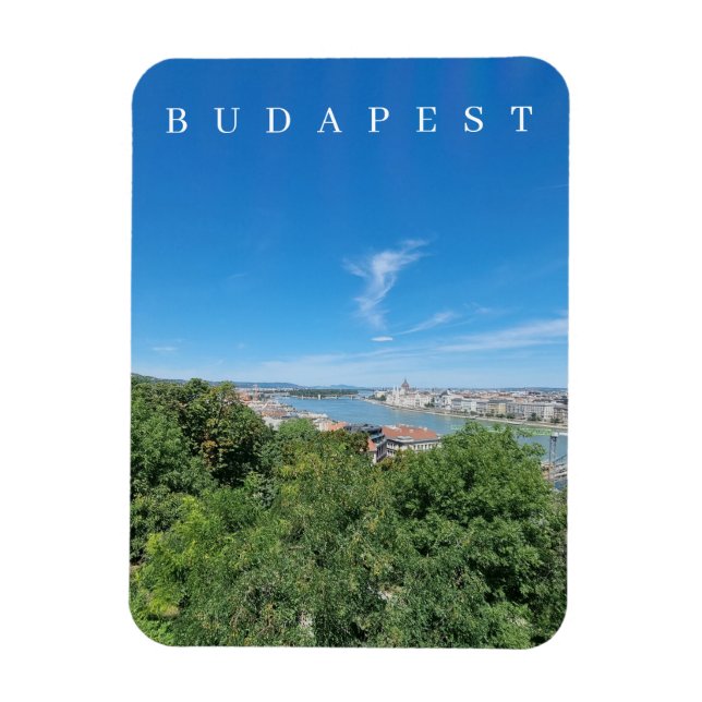 Budapest river Danube view fridge magnet (Vertical)