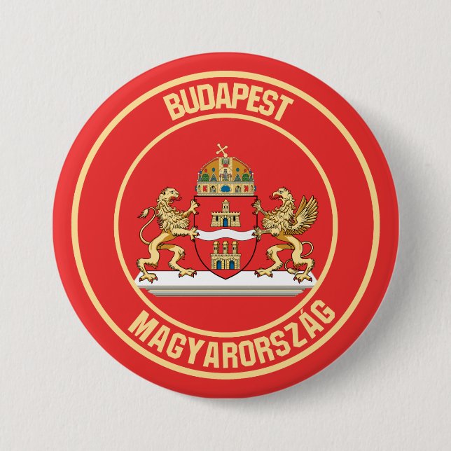 Budapest Round Emblem 7.5 Cm Round Badge (Front)