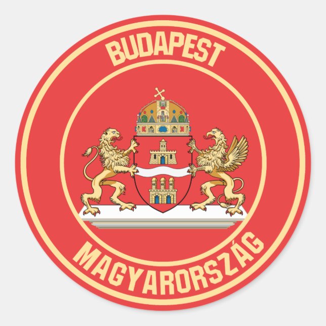 Budapest Round Emblem Classic Round Sticker (Front)