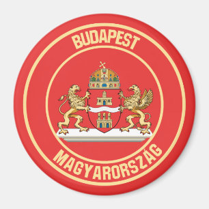 Budapest Round Emblem Magnet