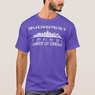 Budapest Skyline Gps Coordinates Capital Hungary 2 T-Shirt