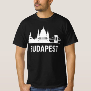 Budapest Skyline Hungary Parliament Chain Bridge T-Shirt