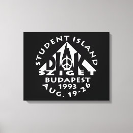 Budapest, Student Island, Diak Sziget, Rock poster Canvas Print