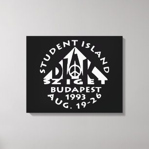 Budapest, Student Island, Diak Sziget, Rock poster Canvas Print