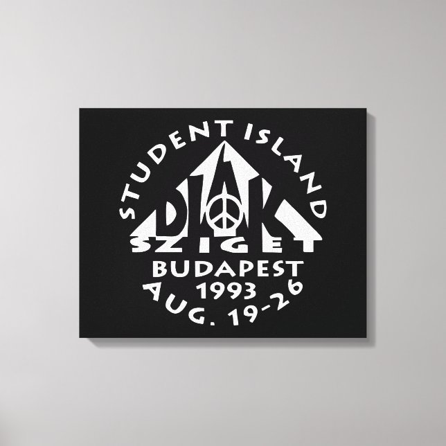 Budapest, Student Island, Diak Sziget, Rock poster Canvas Print (Front)