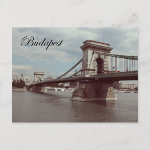 Budapest Széchenyi Chain Bridge Vintage Postcard. Postcard