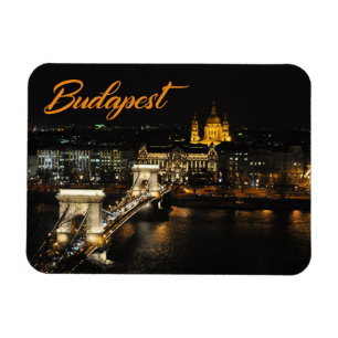 Budapest, The Chain Bridge from the Buda Castle Magnet