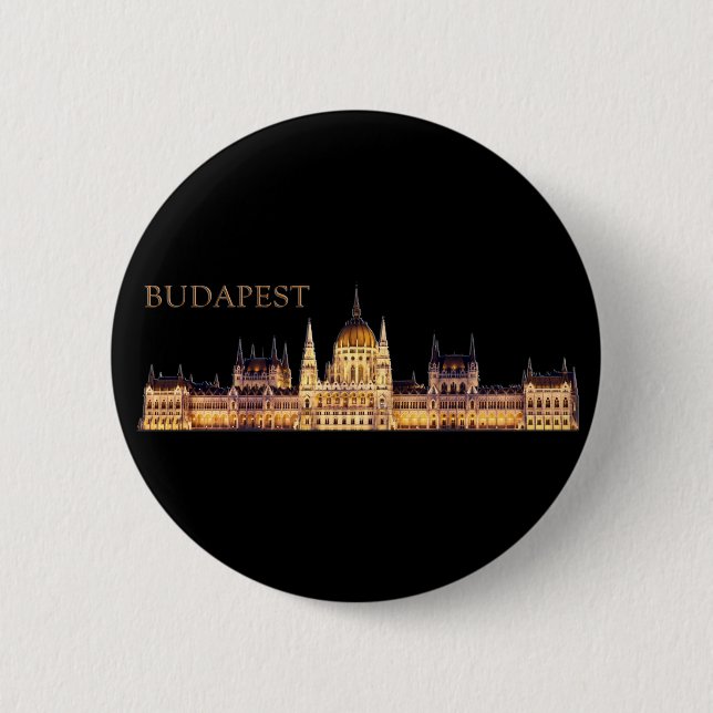 Budapest Travel Souvenir 6 Cm Round Badge (Front)
