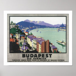 Budapest via Harwich Poster