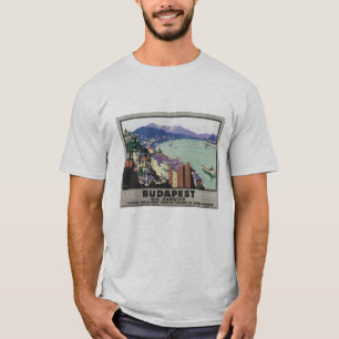 Budapest Via Harwich Vintage Travel Poster T-Shirt