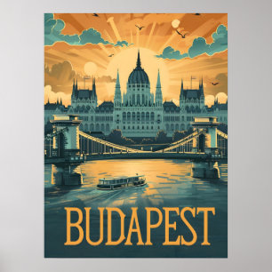 Budapest Vintage Art Poster