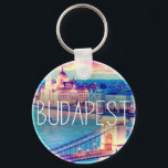 Budapest vintage, circle key ring<br><div class="desc">Budapest vintage,  circle</div>
