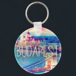 Budapest vintage, circle key ring<br><div class="desc">Budapest vintage,  circle</div>