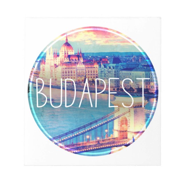 Budapest vintage, circle notepad (Front)