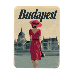 Budapest vintage fashion magnet