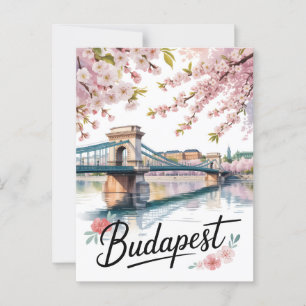 Budapest watercolor  postcard