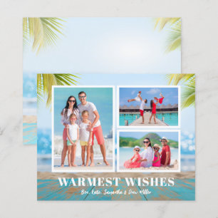 Buddget Tropical Beach Christmas Photo Card