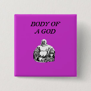 buddha 15 cm square badge