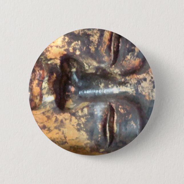 Buddha 6 Cm Round Badge (Front)