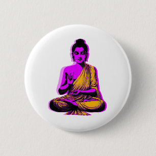 Buddha 6 Cm Round Badge