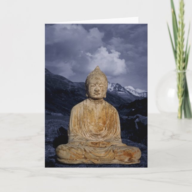 Buddha and Blue Mountains Card (Front)