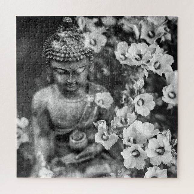 "BUDDHA AND FLOWERS" JIGSAW PUZZLE (Vertical)