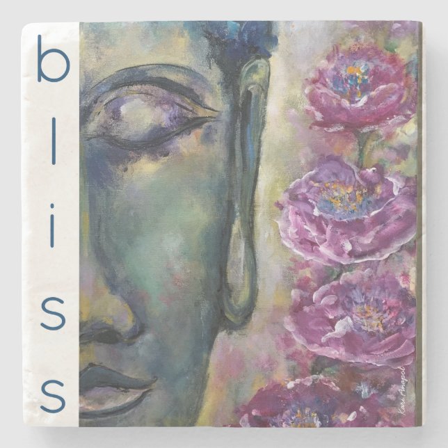 Buddha Art Bliss Stone Coaster (Front)
