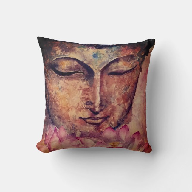Buddha Art Decorative Throw Pillow (Front)