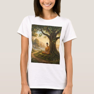 Buddha Art Religious T-Shirt - Peaceful Nature Med