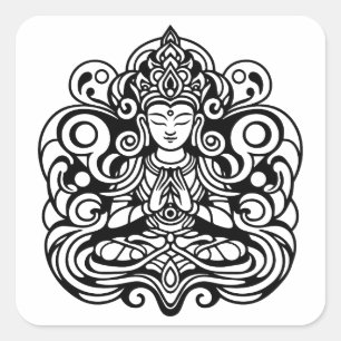 Buddha at Peace Square Sticker